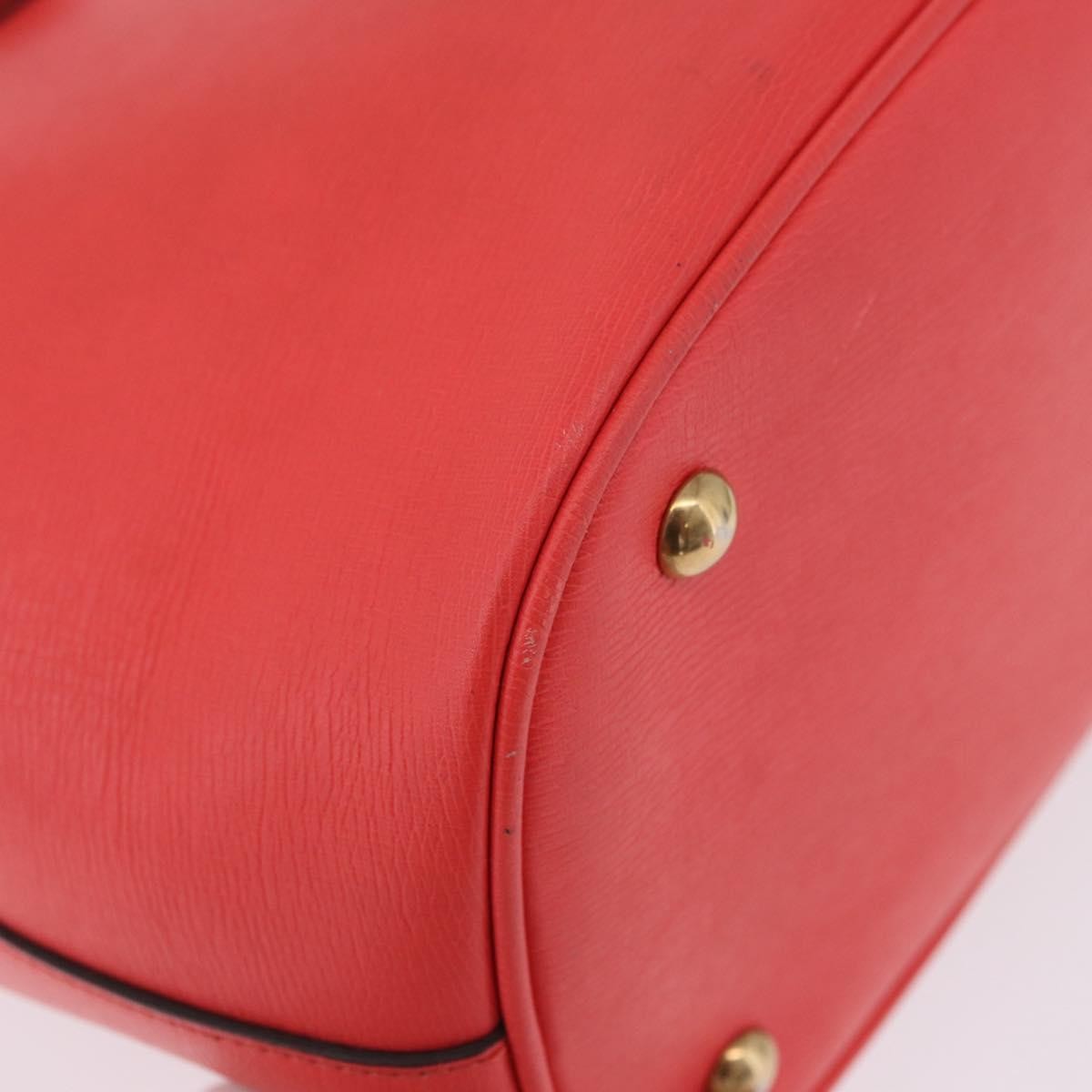 Gucci Bright Bit Convertible Leather, Red, Leather, Tote Bag