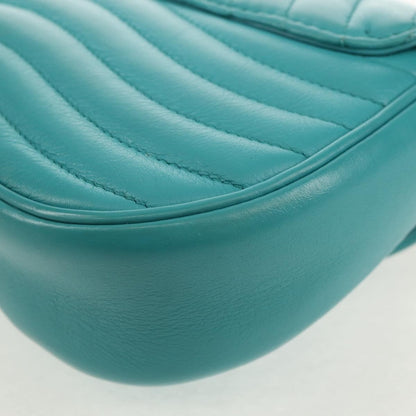Louis Vuitton New Wave Chain Quilted Leather, Blue, Leather, Shoulder Bag