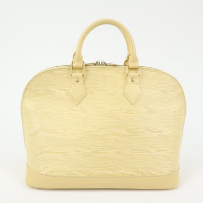 Louis Vuitton Alma Epi Leather, Yellow, Leather, Handbag