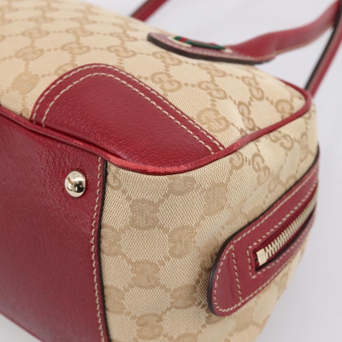 Gucci Princy Boston GG Canvas, Beige, Canvas, Handbag