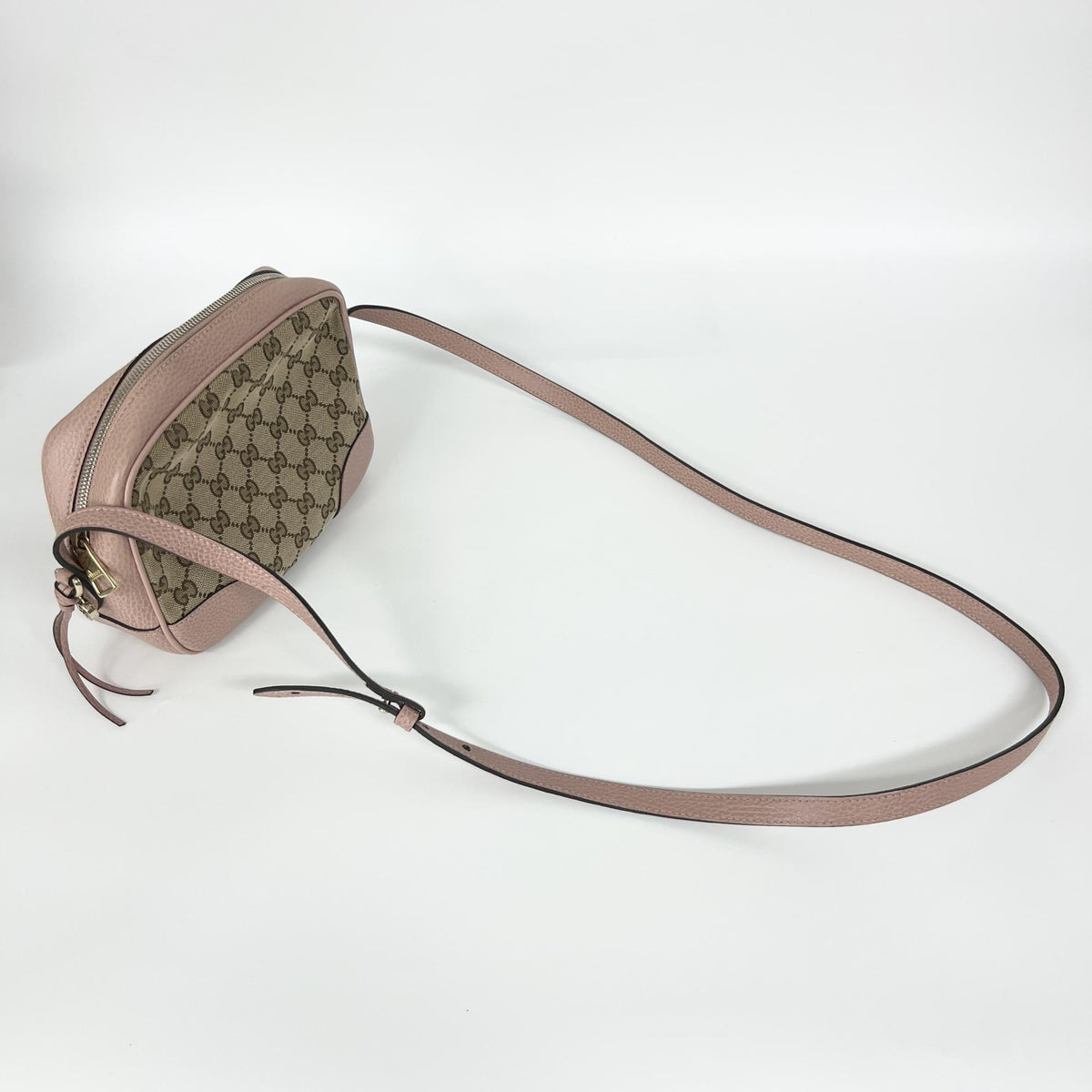 Gucci Bree Disco GG Canvas with Leather, Brown, Canvas, Crossbody Bag