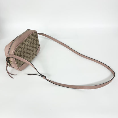 Gucci Bree Disco GG Canvas with Leather, Brown, Canvas, Crossbody Bag