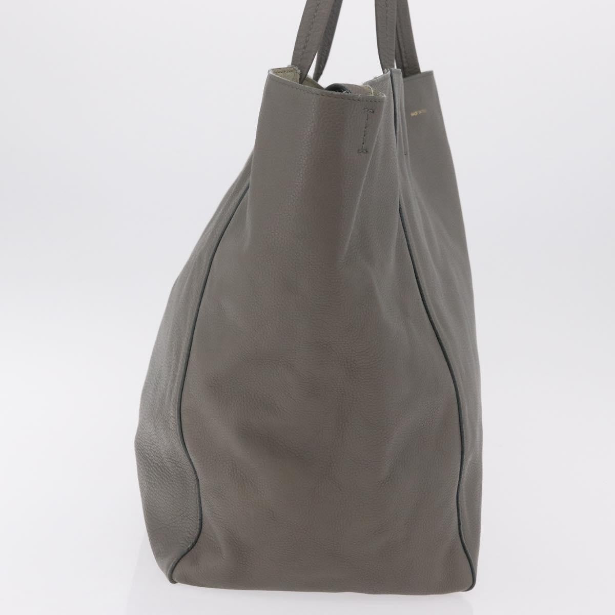 Celine Phantom Cabas Leather, Gray, Leather, Tote Bag