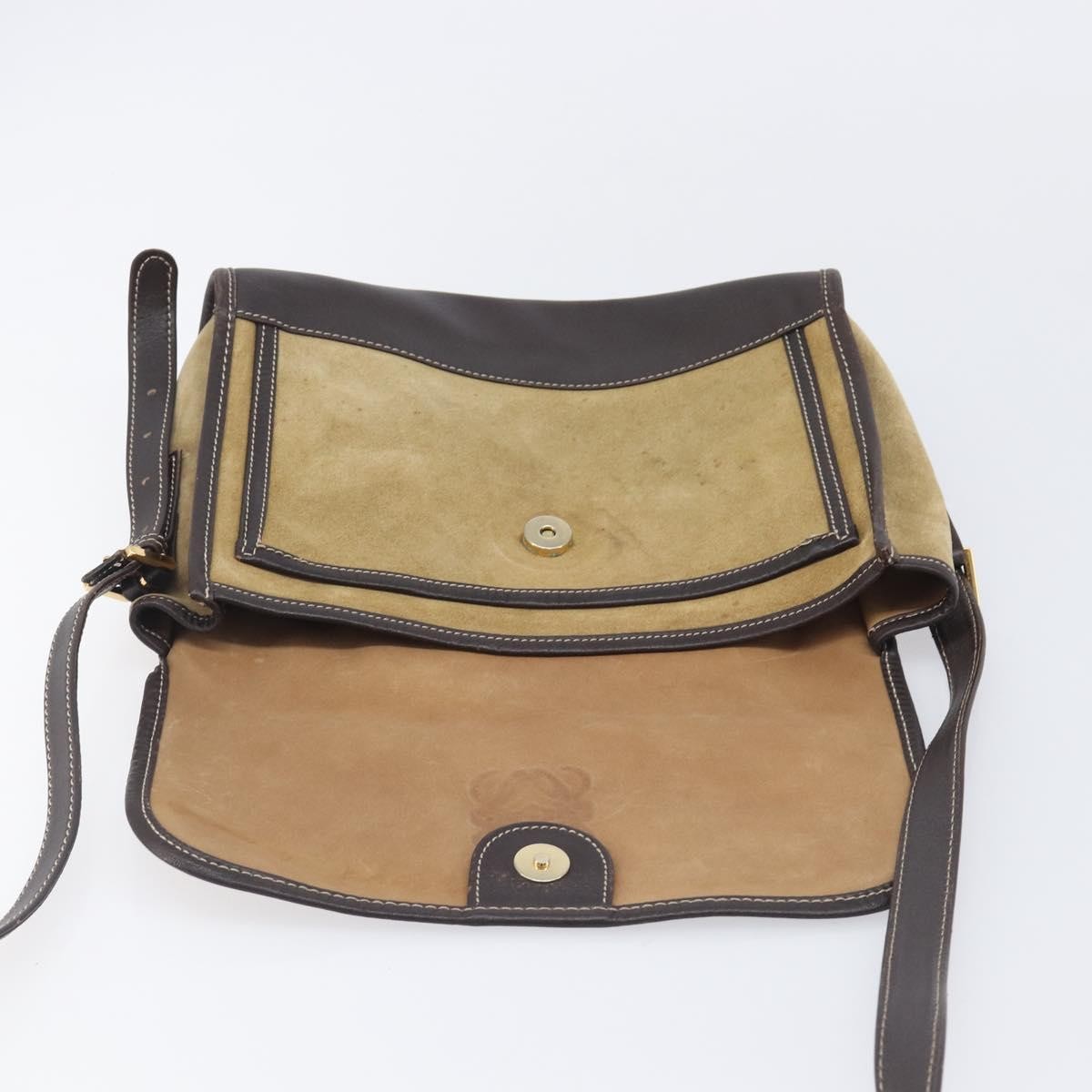 Loewe Vintage Suede, Beige, Suede, Shoulder Bag