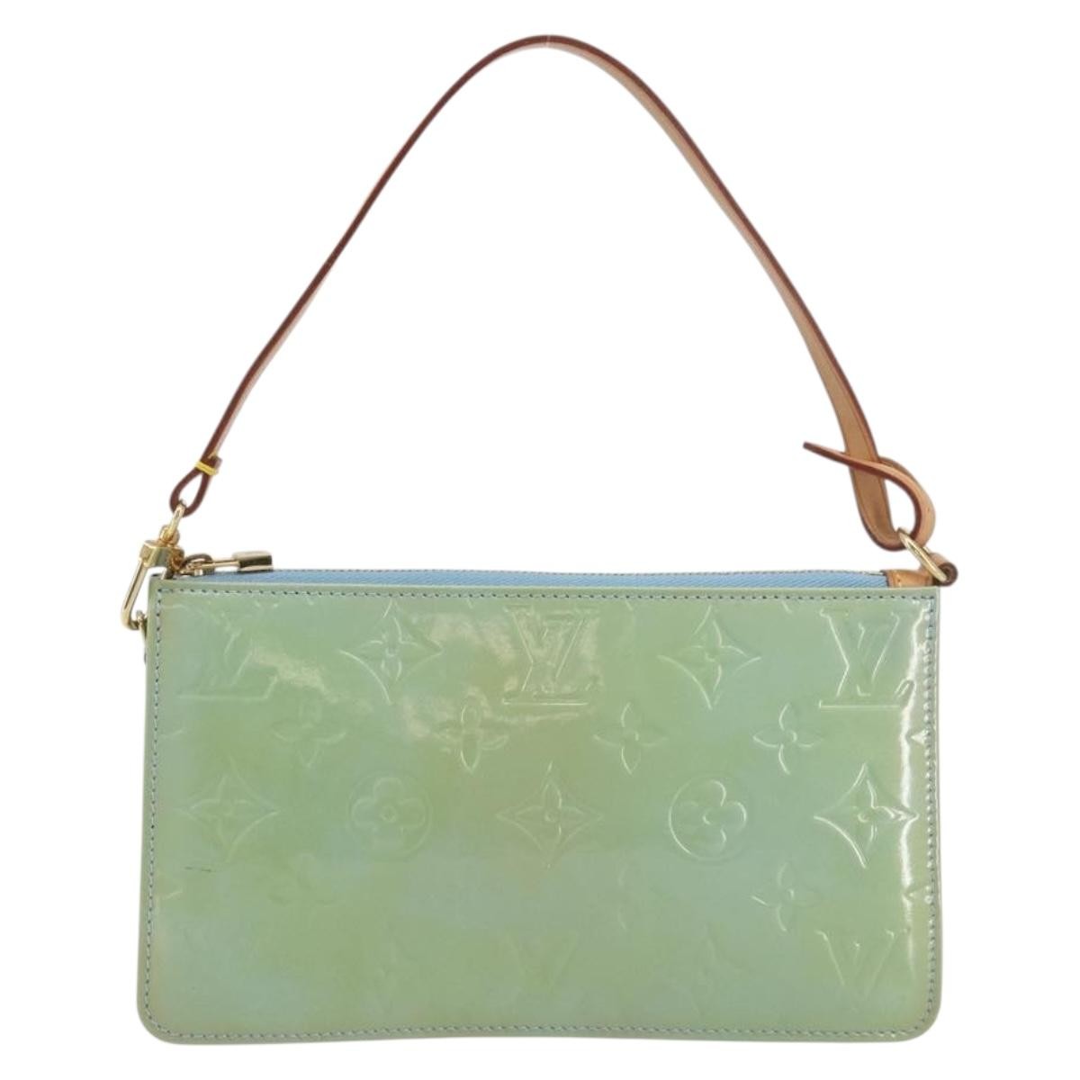 Louis Vuitton Lexington Pochette Monogram Vernis, Blue, Patent Leather, Clutch