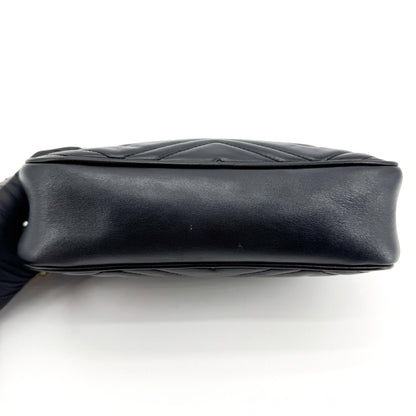 Gucci GG Marmont Matelasse Leather, Black, Leather, Shoulder Bag