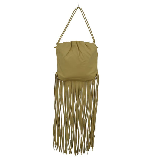 Bottega Veneta The Fringe Leather, Beige, Leather, Clutch
