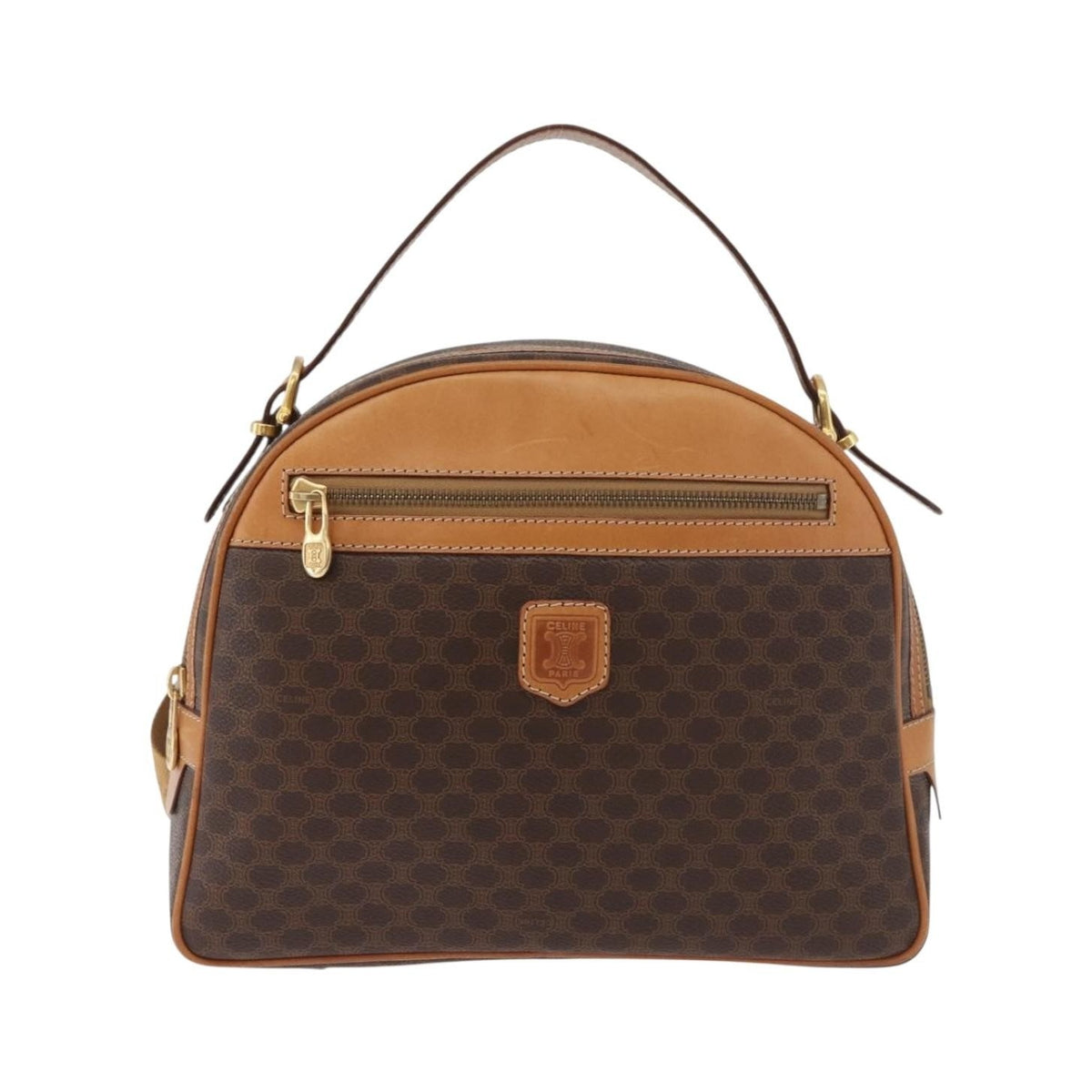 Celine Backpack Leather, Brown, Canvas, Backpack