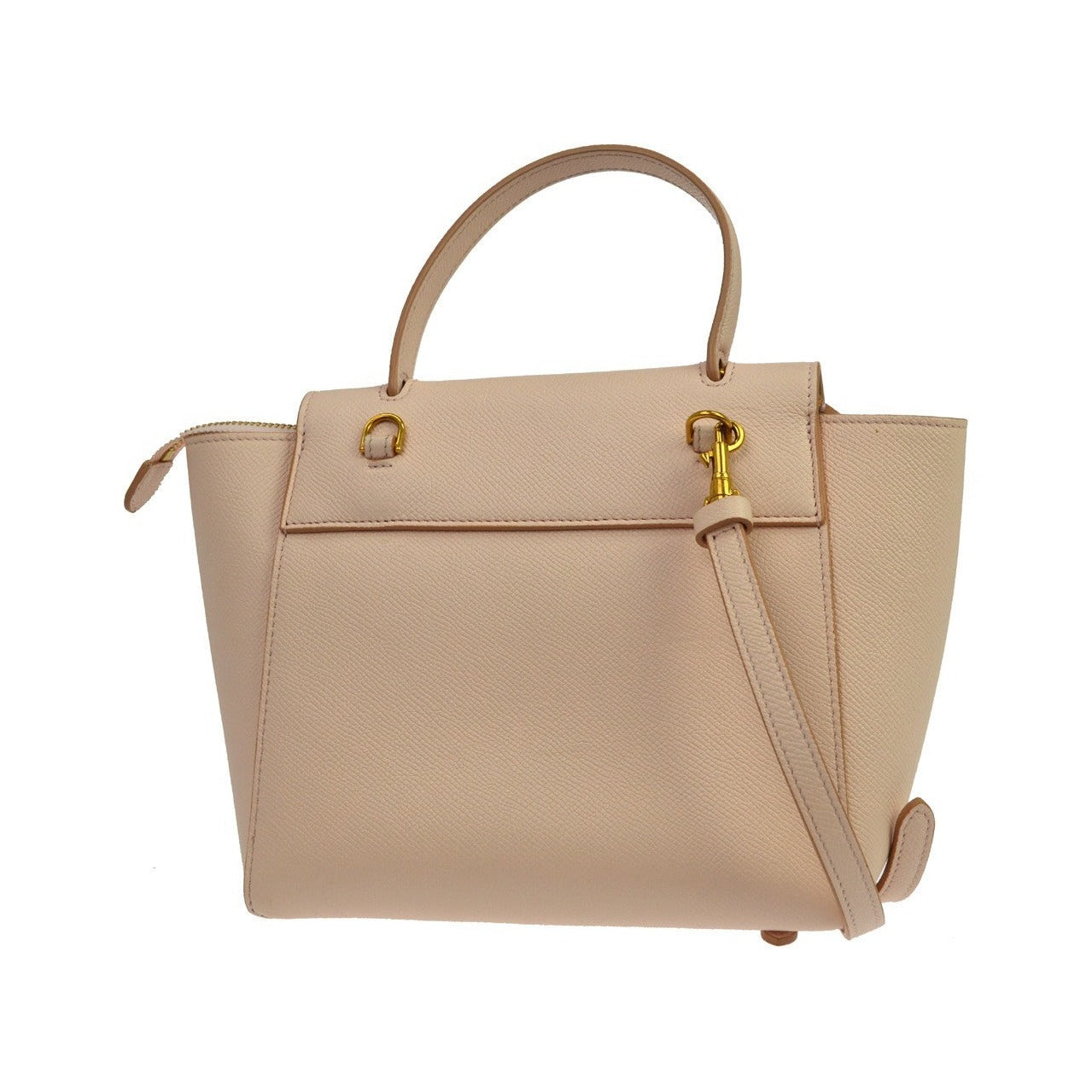 Celine Belt Leather, Pink, Leather, Handbag