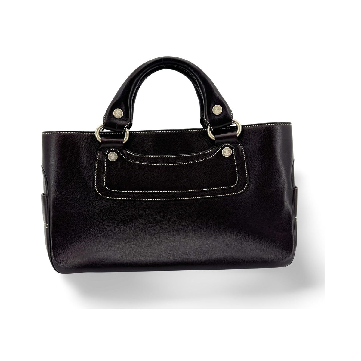Celine Boogie Calfskin, Black, Leather, Handbag