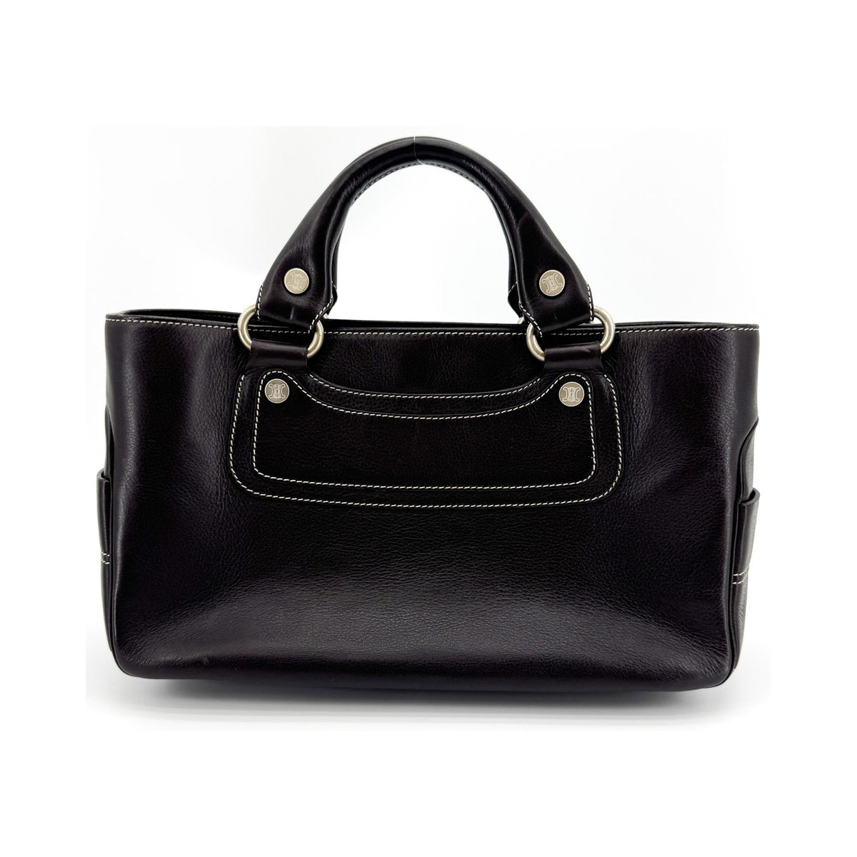 Celine Boogie Calfskin, Black, Leather, Handbag