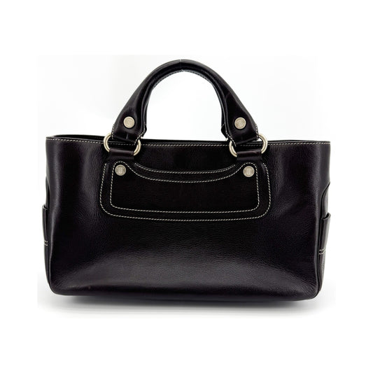 Celine Boogie Calfskin, Black, Leather, Handbag