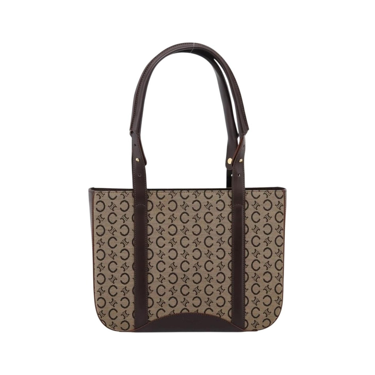 Celine C Macadam Canvas and Leather, Beige, Canvas, Tote Bag