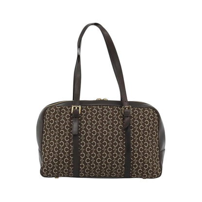 Celine C Macadam Canvas and Leather, Brown, Canvas, Handbag