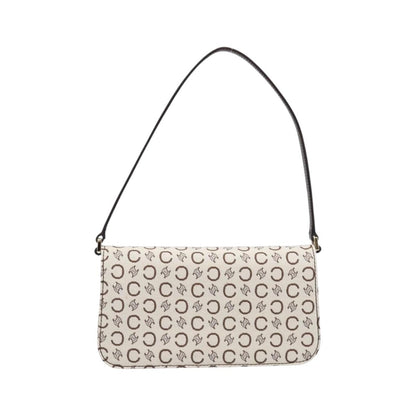 Celine C Macadam Shoulder Canvas, Beige, Canvas, Handbag