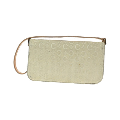 Celine C Macadam Shoulder Suede, Beige, Suede, Clutch
