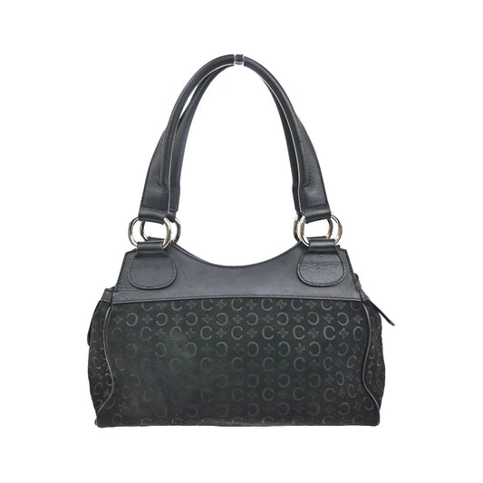 Celine C Macadam Suede, Black, Suede, Shoulder Bag