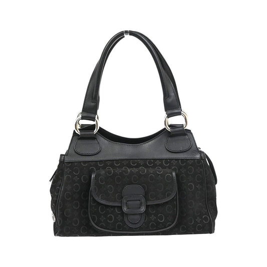 Celine C Macadam Suede, Black, Suede, Handbag