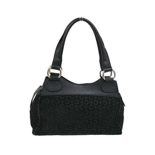 Celine C Macadam Suede, Black, Suede, Handbag