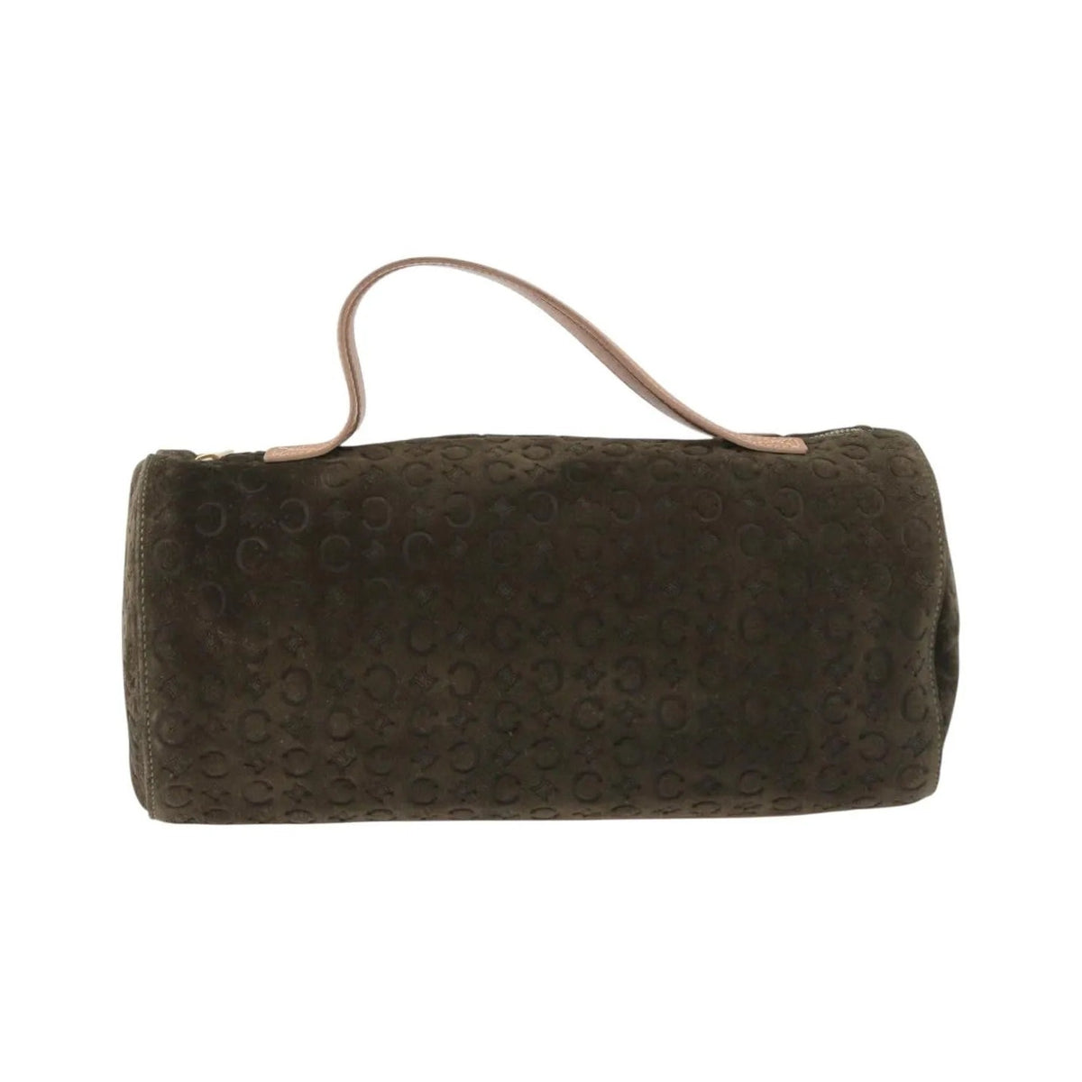 Celine C Macadam Suede and Leather, Green, Suede, Handbag