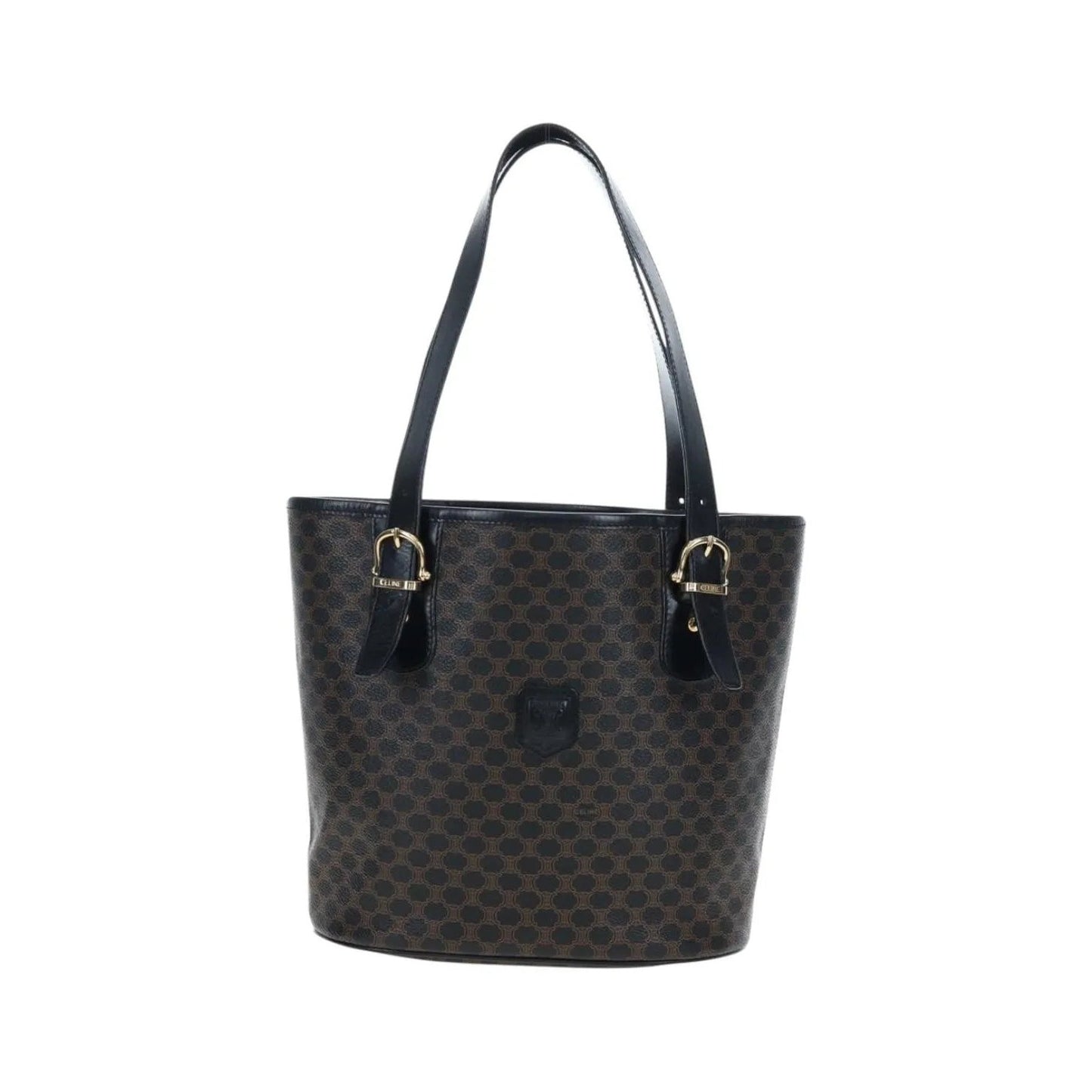 Celine C Macadam Tote PVC leather/ Macadam canvas, Black, PVC, Shoulder Bag