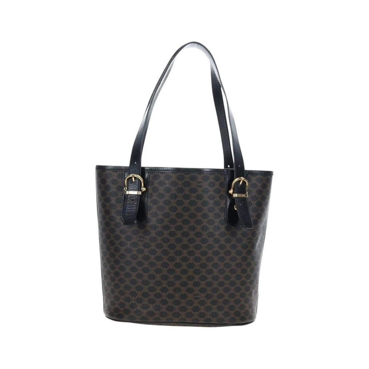 Celine C Macadam Tote PVC leather/ Macadam canvas, Black, PVC, Shoulder Bag
