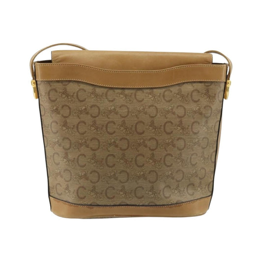 Celine C Sulky Canvas and Leather, Beige, Canvas, Shoulder Bag