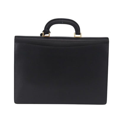 Celine Cartable Business Leather, Black, Leather, Briefcase