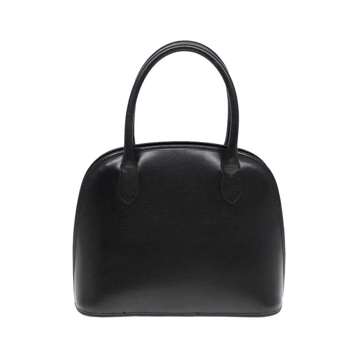 Celine Circle Logo Leather, Black, Leather, Handbag