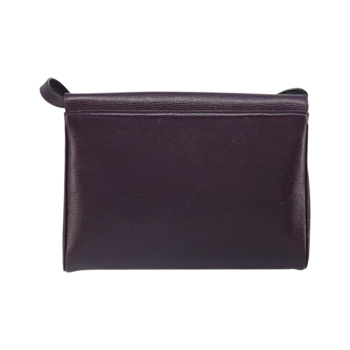 Celine Circle Logo Leather, Purple, Leather, Shoulder Bag