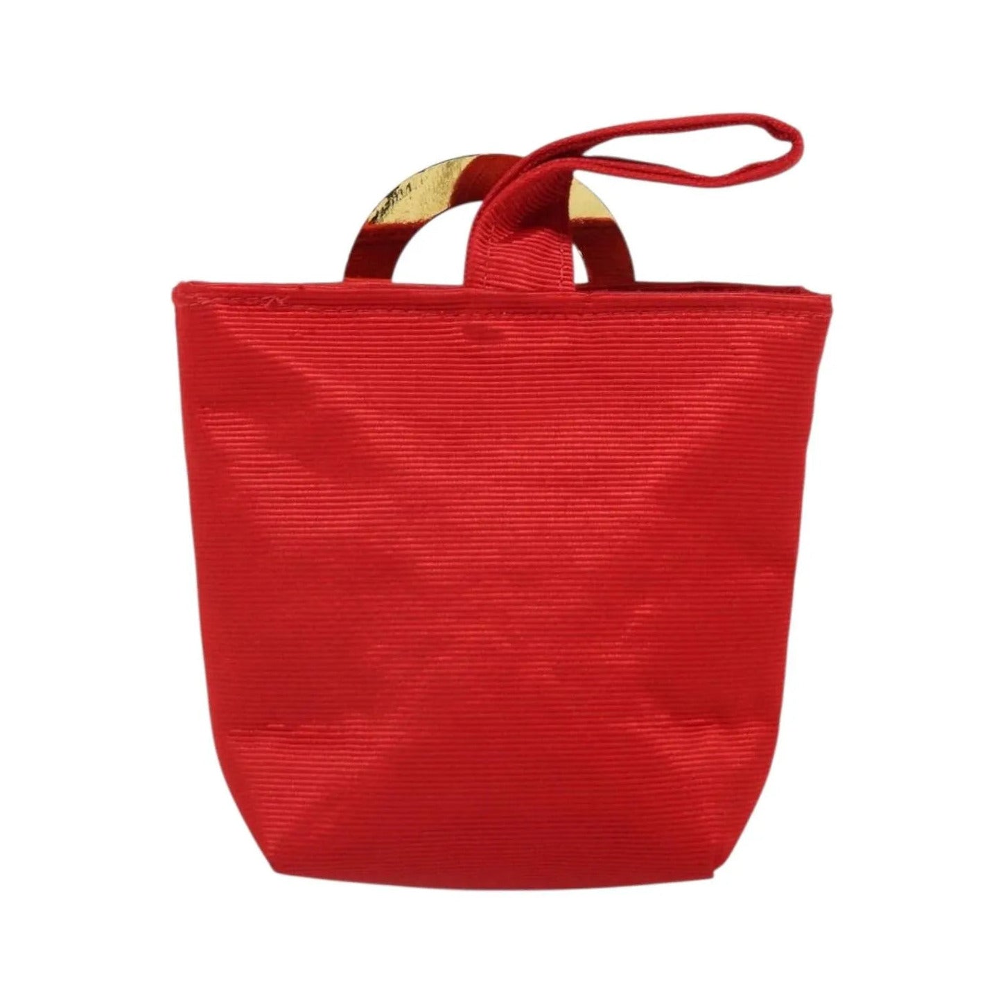 Celine Circle Logo Nylon, Red, Nylon, Clutch