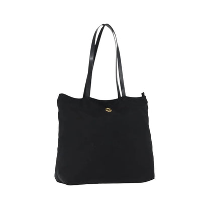 Celine Circle logo Nylon, Black, Nylon, Tote Bag