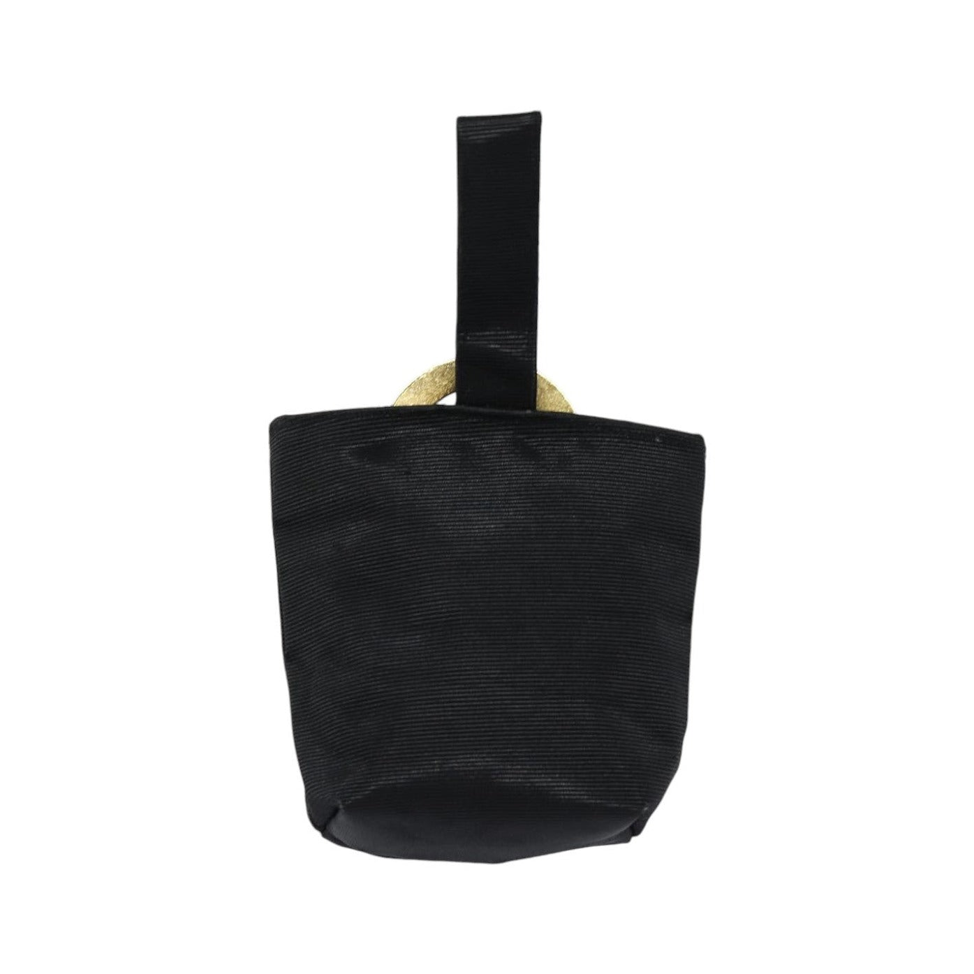 Celine Circle Logo Nylon, Black, Nylon, Clutch
