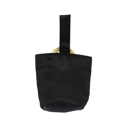 Celine Circle Logo Nylon, Black, Nylon, Clutch