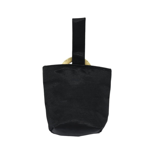 Celine Circle Logo Nylon, Black, Nylon, Clutch