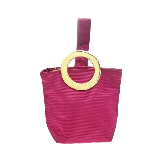 Celine Circle Logo Pouch Canvas, Purple, Canvas, Clutch