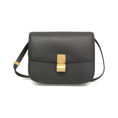 Celine Classic Box Smooth Leather, Gray, Leather, Handbag