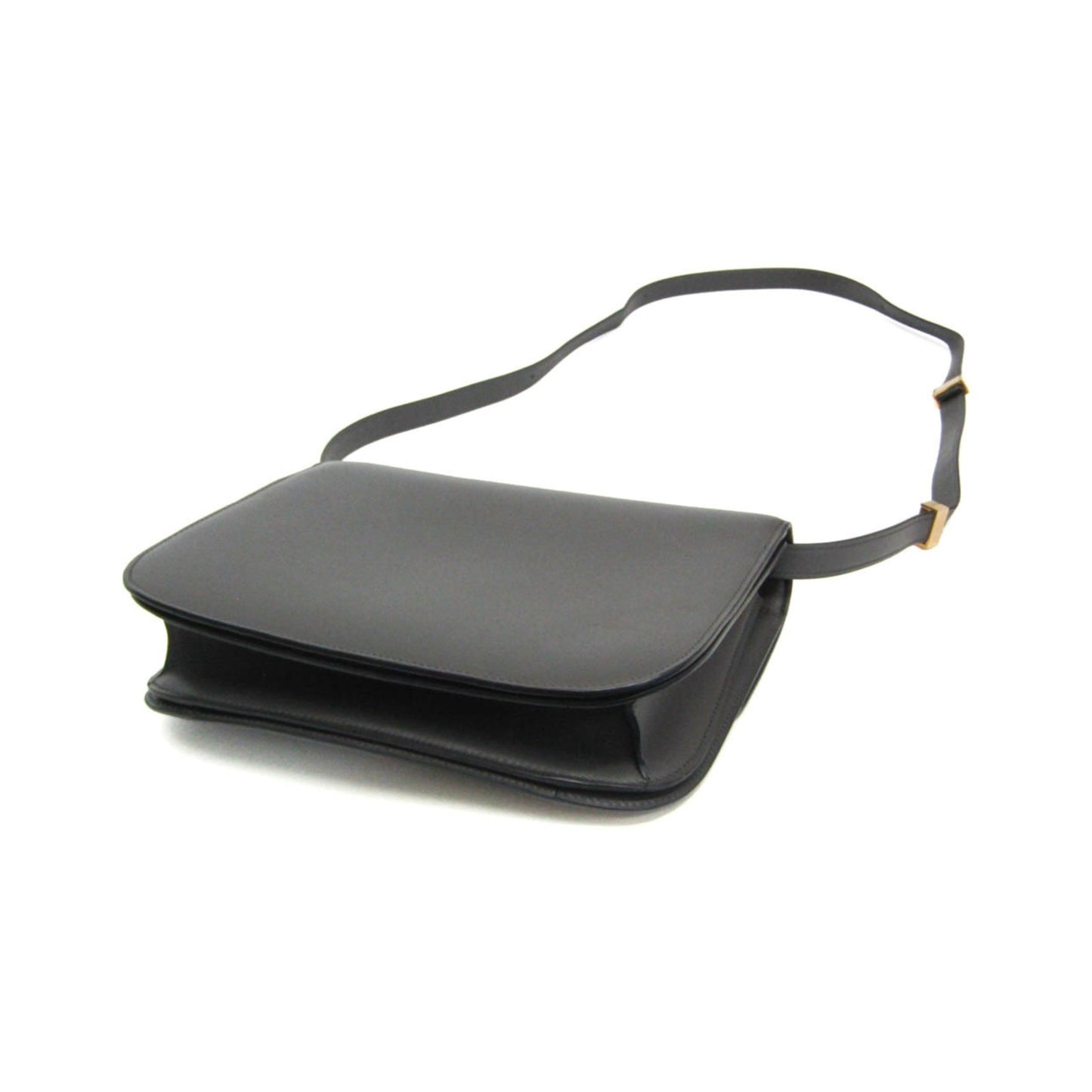 Celine Classic Box Smooth Leather, Gray, Leather, Handbag