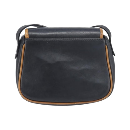 Celine Flap Shoulder Leather, Black, Leather, Shoulder Bag