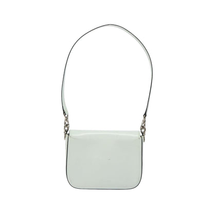 Celine Flap Shoulder Leather, Silver, Leather, Shoulder Bag