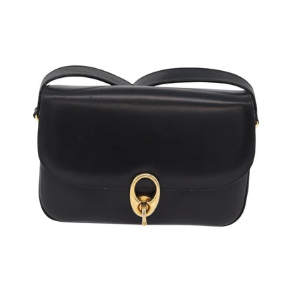 Celine Flap Shoulder Leather, Black, Leather, Shoulder Bag