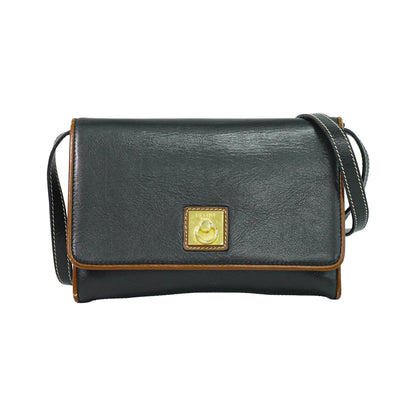 Celine Flap Shoulder Leather, Black, Leather, Shoulder Bag