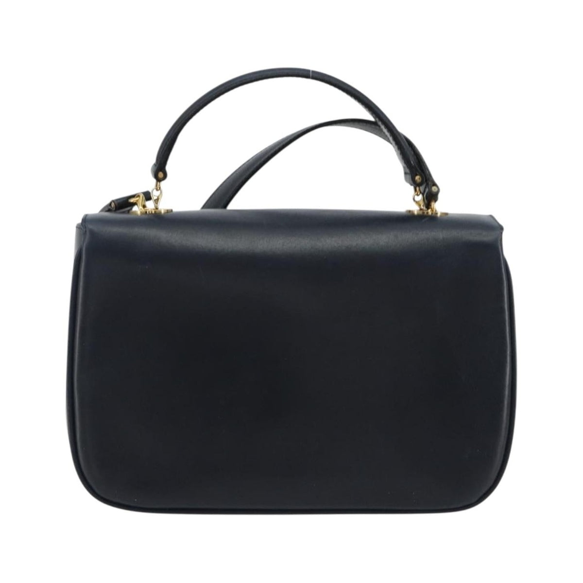 Celine Flap Shoulder Leather, Navy, Leather, Shoulder Bag