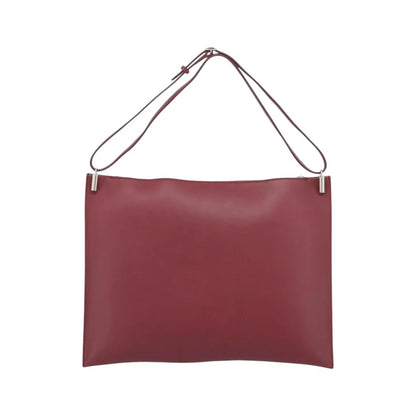 Celine Fortune Cookie Convertible Leather, Burgundy, Leather, Shoulder Bag