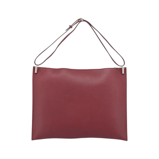 Celine Fortune Cookie Convertible Leather, Burgundy, Leather, Shoulder Bag