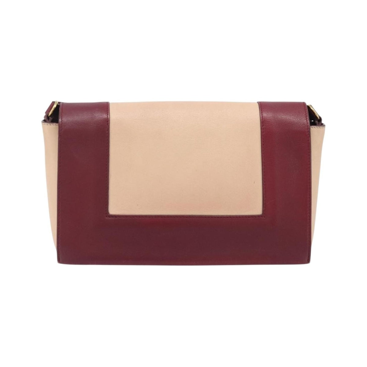 Celine Frame Leather, Beige, Leather, Shoulder Bag