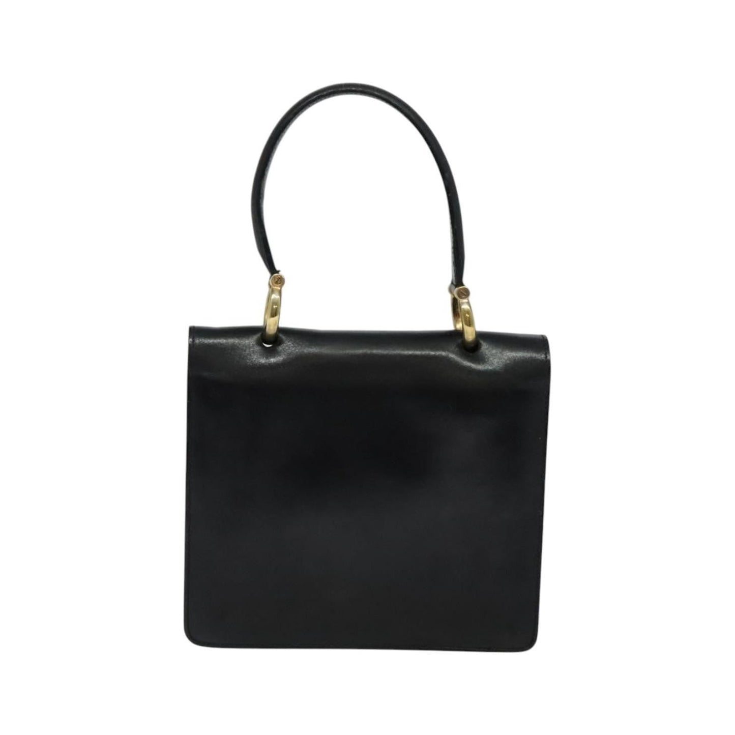 Celine Gancini Leather, Black, Leather, Handbag