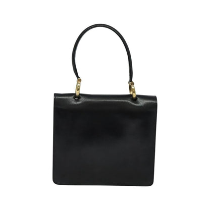 Celine Gancini Leather, Black, Leather, Handbag
