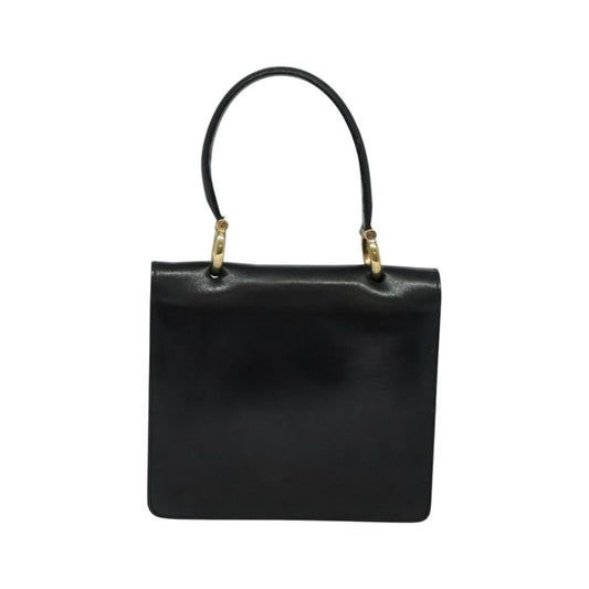 Celine Gancini Leather, Black, Leather, Handbag
