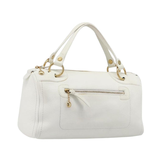 Celine Handbag Leather, White, Leather, Handbag